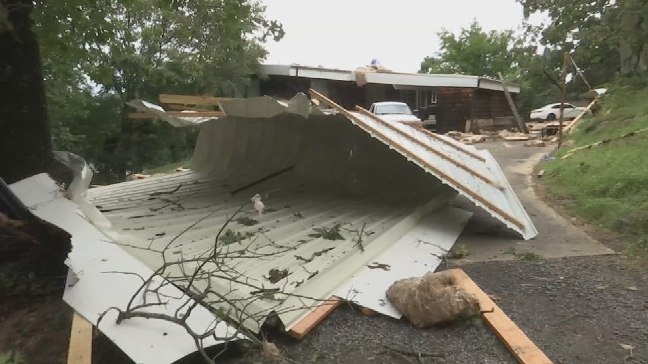 Ft. Gibson Couple Dealing With Damage After Storms Tear Away Roof