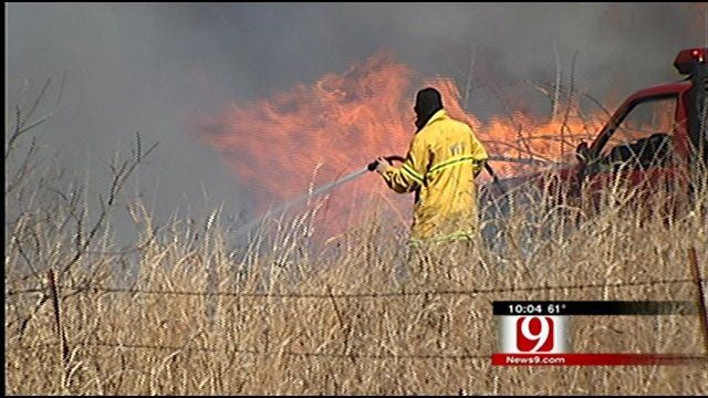 Homes, Barns Destroyed In Wildfires Near Goldsby