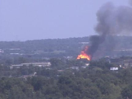 Admiral Twin Fire From News On 6 SkyCam Network