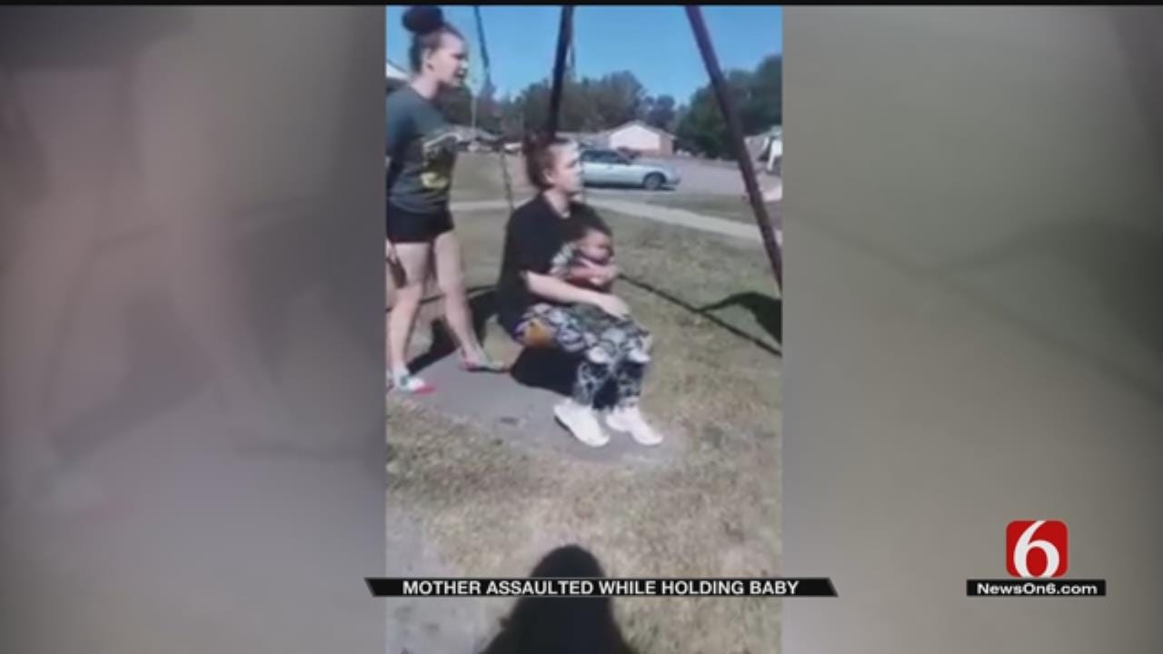 Oklahoma Mother Assaulted While Holding Infant Son
