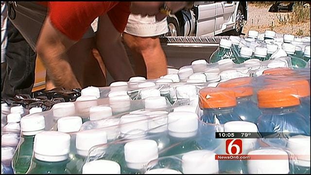 Green Country Firefighters Say Thanks For Donated Water, Gatorade