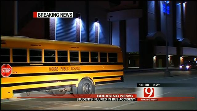 10 Students Injured After Moore High School Bus Crashes Into Pole In Stillwater