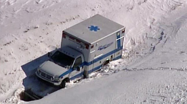 SkyNews 6: Creek County Ambulance Stranded In Blizzard