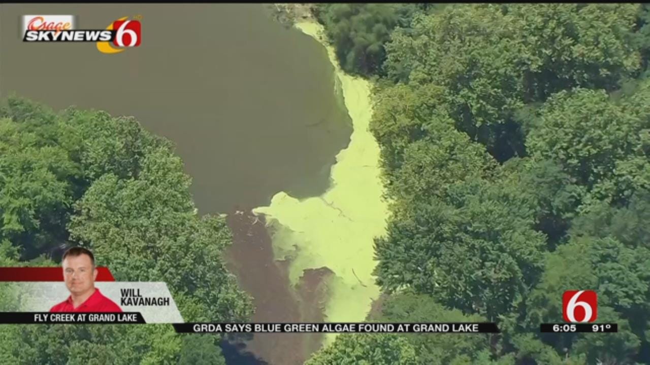 Osage SkyNews 6 HD Flies Over Blue Green Algae Blooms At Grand Lake