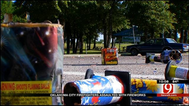 Oklahoma City Firefighters Assaulted With Fireworks