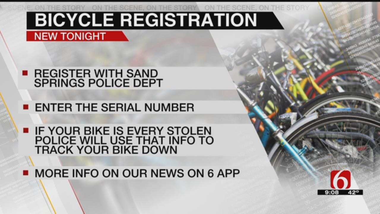 Sand Springs Police Starting Registry For Bicycles
