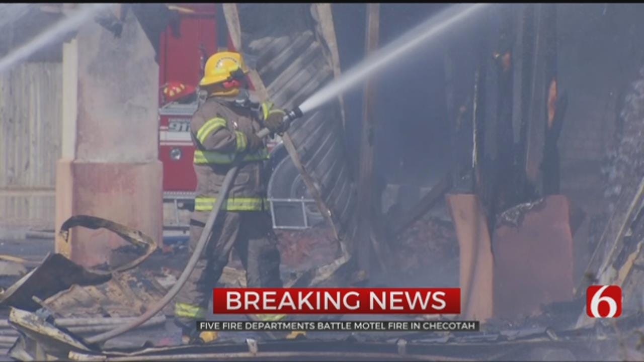 Crews Battle Fire At Checotah Motel, Sports Bar
