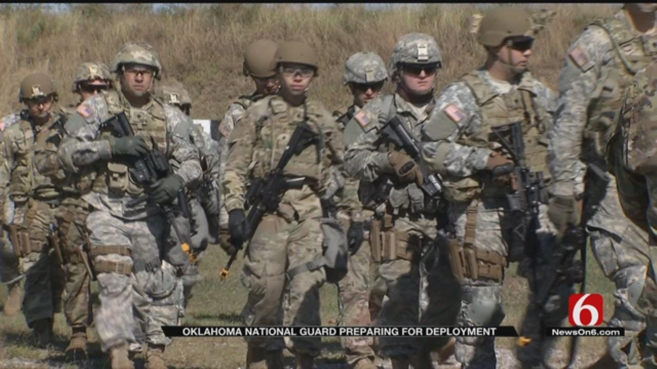 Army National Guard Training At Camp Gruber For Next Deployment