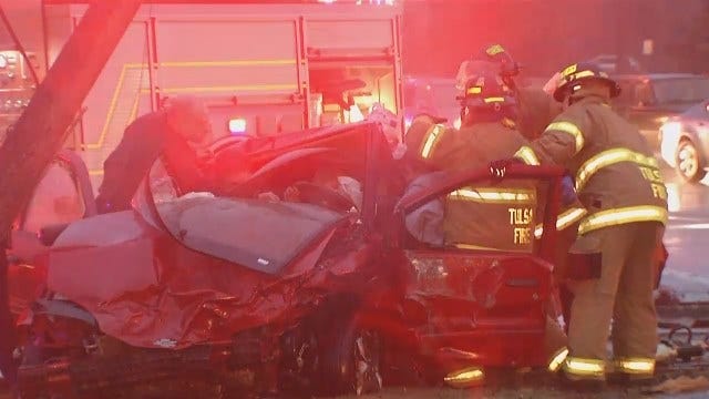WEB EXTRA: Video From A Midtown Tulsa Collision