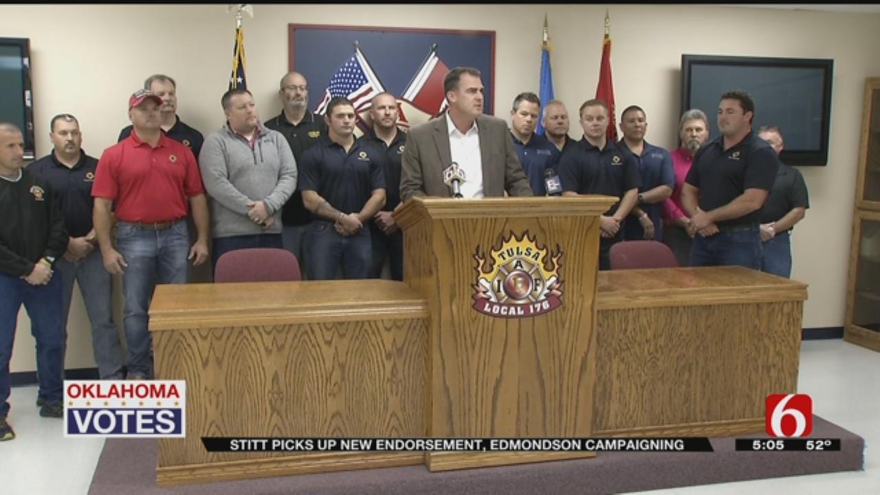 Tulsa Firefighter Union Endorses Kevin Stitt For Governor