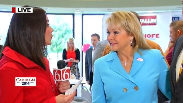 WEB EXTRA: Governor Mary Fallin's Campaign Stop in Tulsa Tuesday Morning