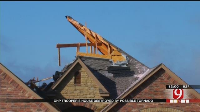 Storm Rips Roof Off Of OHP Trooper's Home In Luther