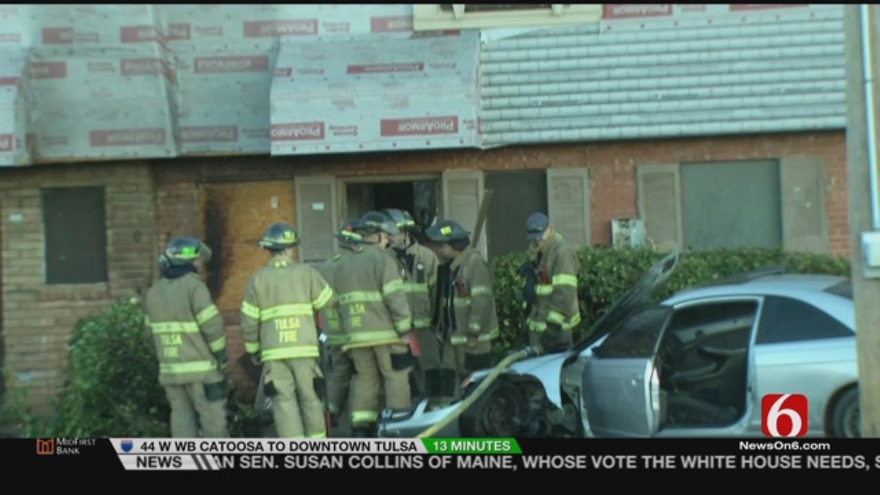 Car Crashes Into Tulsa Apartment Complex