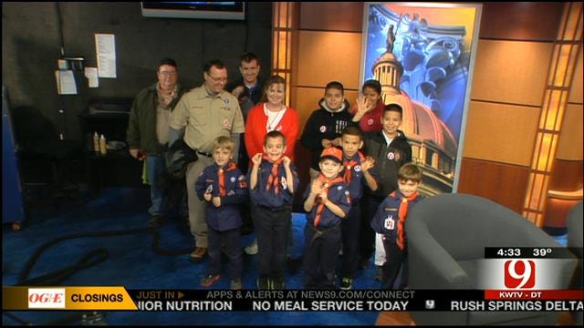 OKC Cub Scouts From Pack 129 Visit News 9