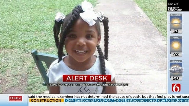 Missing 3-Year-Old Alabama Girl Dead, 2 In Custody