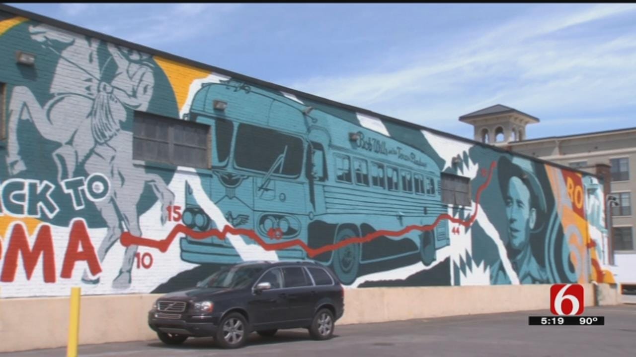 New Downtown Mural Features Bob Wills, Route 66