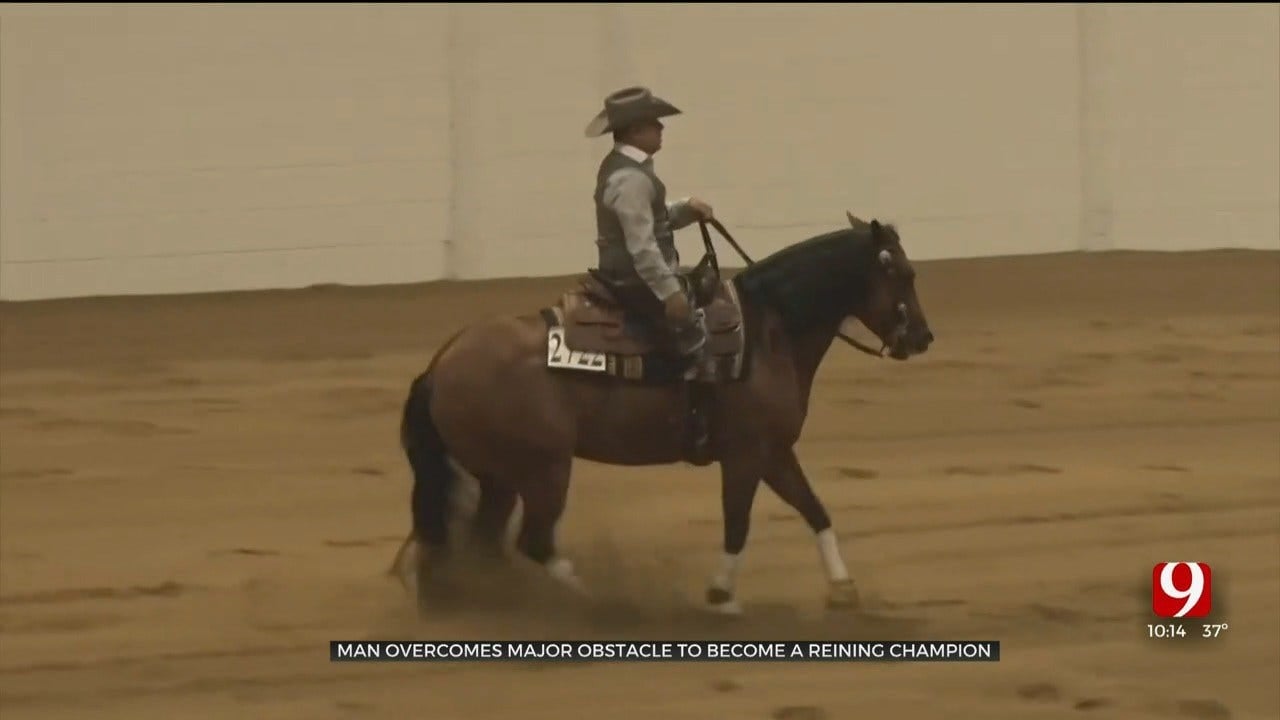 Man Overcomes Major Obstacle To Become A Reining Champion; Hopes To Win Oklahoma Competition