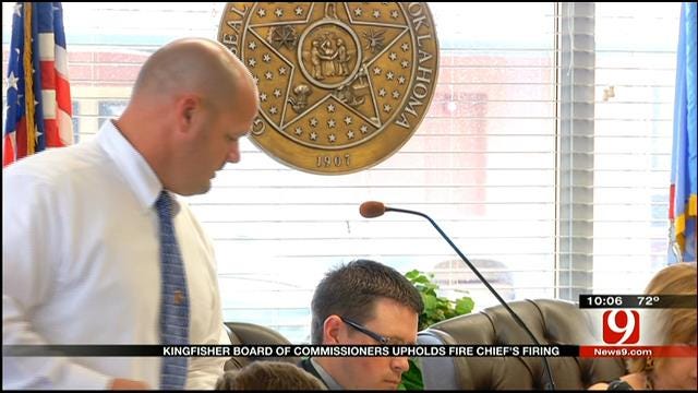 City Of Kingfisher Upholds Fire Chief's Firing