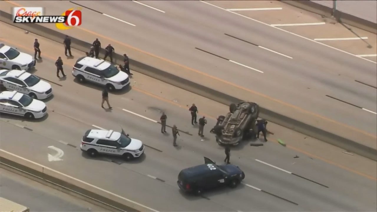 Watch The Video: Police Pursuit In Tulsa Ends In Crash
