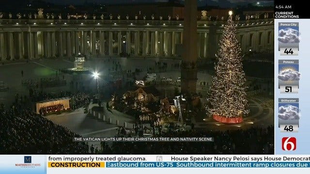 The Vatican Lights Up Christmas Tree, Nativity Scene