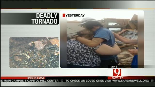 Woman Reunites With Family Members Affected By Massive Tornado