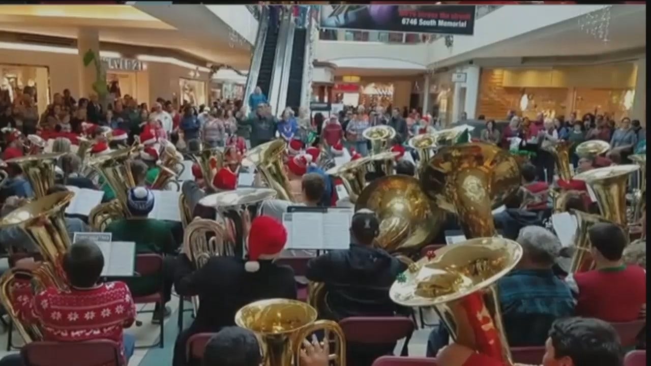 WEB EXTRA: Tulsa Tuba Christmas At Woodland Hills Mall