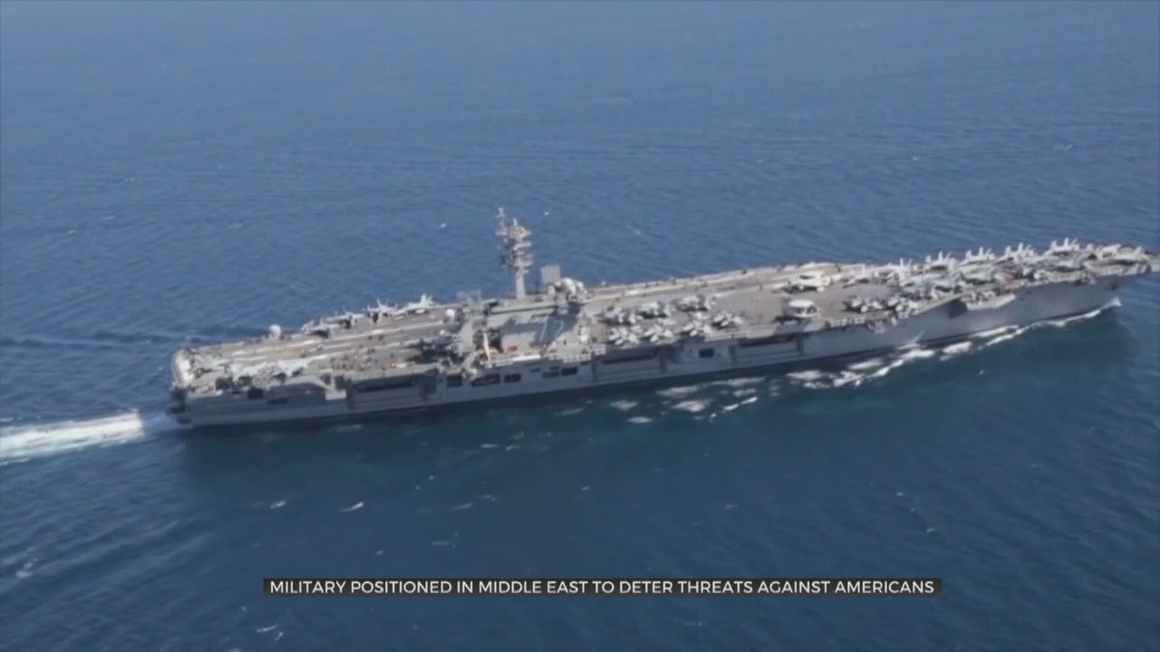 U.S. Sending Aircraft Carrier To Mideast, Citing Iran Threats