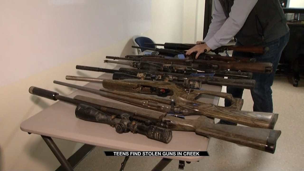 Teens Find Stolen Guns In Nowata County Creek