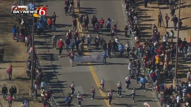 WEB EXTRA: Osage SkyNews 6 HD Flies Over Tulsa's MLK Parade