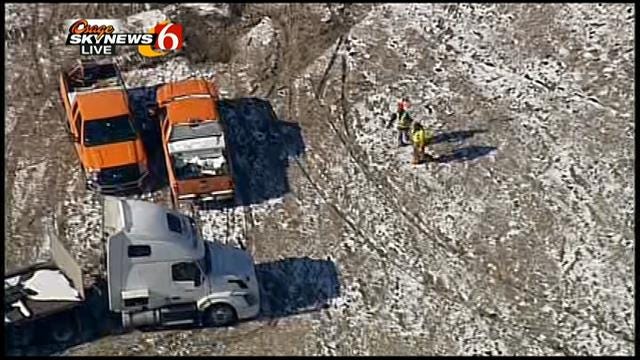 WEB EXTRA: Osage Skynews 6 Flies Over North Tulsa Road Project