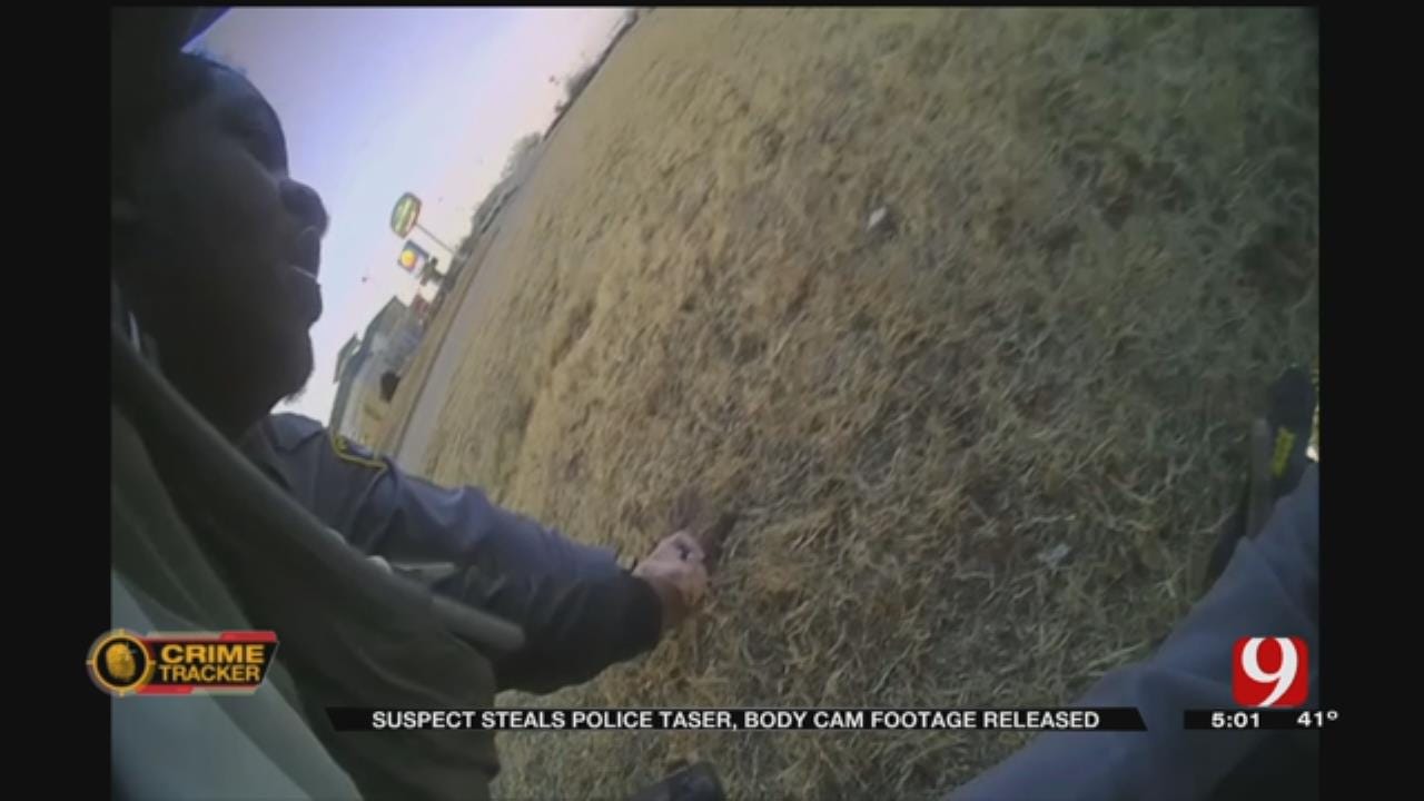 Suspect Seen In Body Cam Video Taking OKC Officer’s Taser