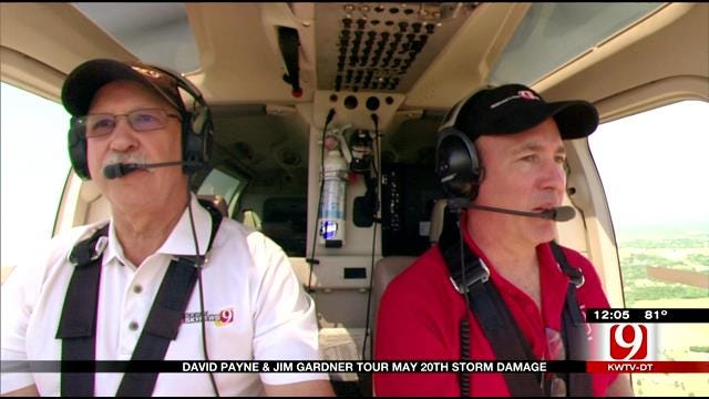 Jim Gardner, David Payne Fly Over Path Of Moore Tornado One Year Later
