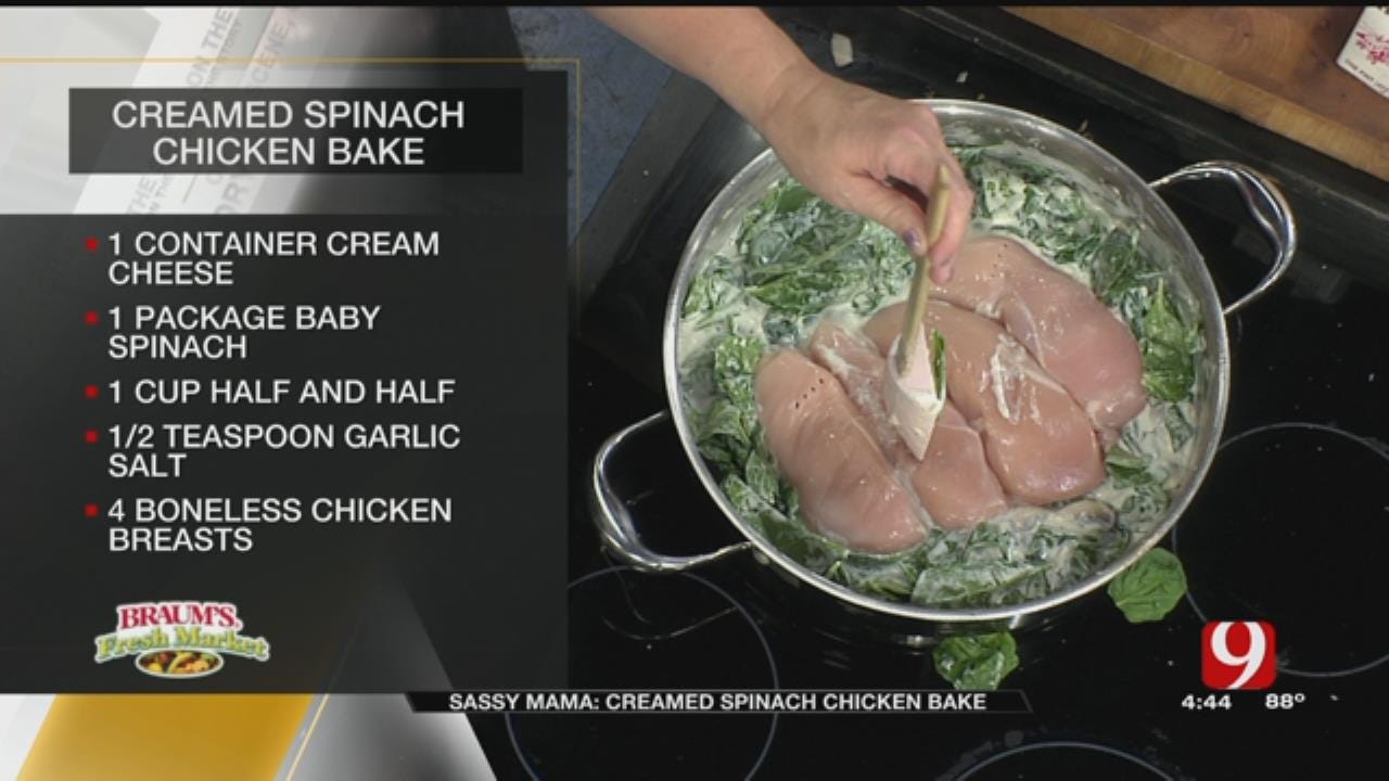 Creamed Spinach Chicken Bake