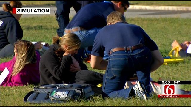 Emergency Responders Train For Possible Aircraft Crash At Bartlesville Municipal Airport