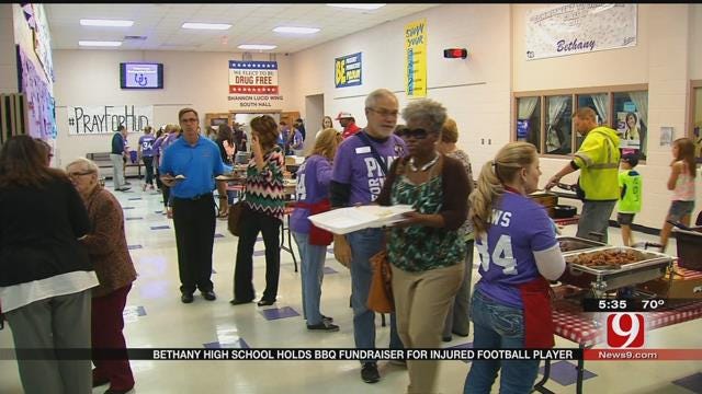 Bethany HS Holds BBQ Fundraiser For Injured Football Player