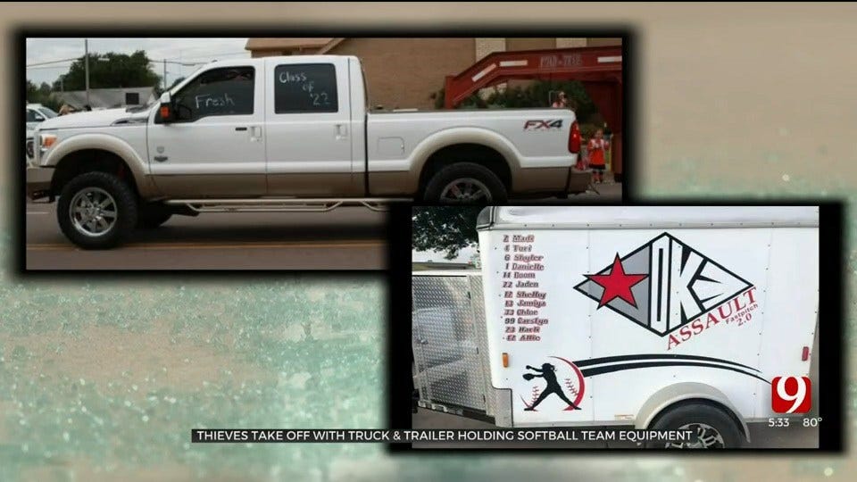 Thieves Steal Lawton Softball Team's Equipment, Truck & Trailer