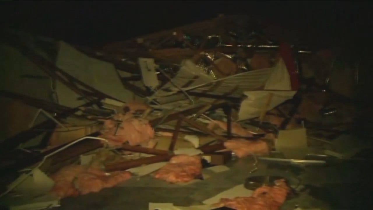WEB EXTRA: KFSM TV Video From Greasy, Oklahoma Of Storm Damage