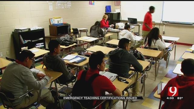 Emergency Certifications Issued To Ease Oklahoma Teacher Shortage