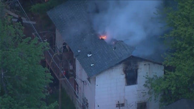 Osage SkyNews 6 HD: Video Of Tulsa Apartment Fire