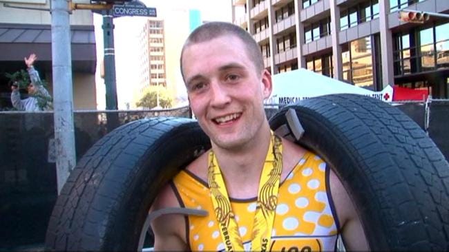 Tulsan Finishes Top Third In Austin Marathon While Carrying 2 Car Tires
