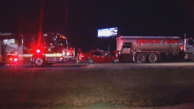WEB EXTRA: Video From Scene Of Car, Fuel Truck Crash