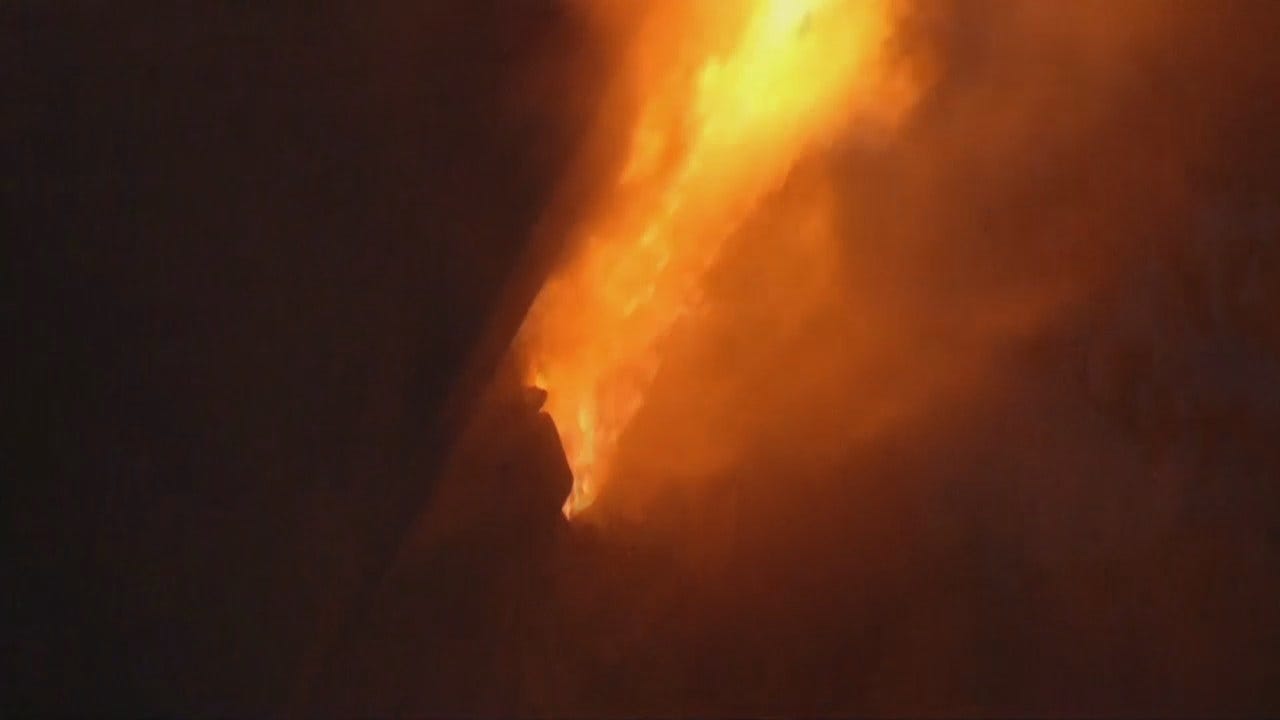 WEB EXTRA: Video Of Sapulpa House Fire Including Video Shot By Brad Dearman