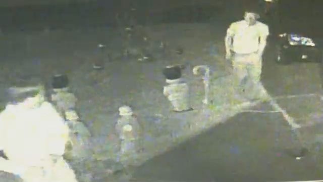 WEB EXTRA: Security Camera Catches Christmas Display Vandals