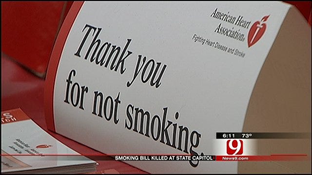 Oklahoma Lawmaker Kills Smoking Ban Bill