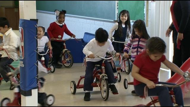 Senior Center Staff Donate Trikes To Tulsa Preschoolers