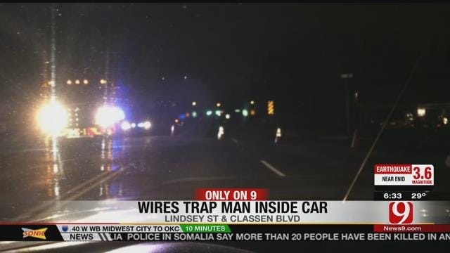 Norman Driver Freed After Being Trapped Between Live Electrical Wires