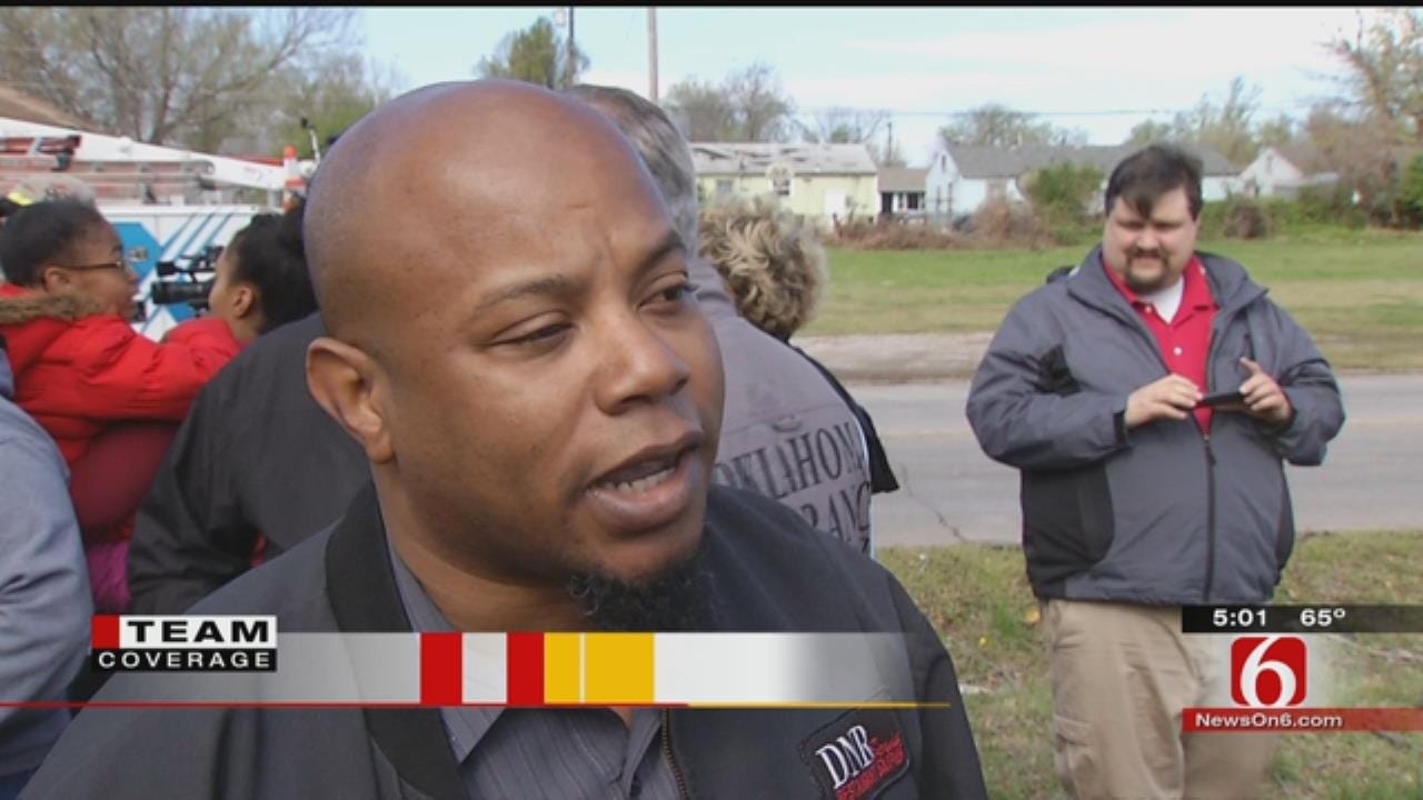 Tulsa Neighbors Come Together To Clean Up Tornado Damage