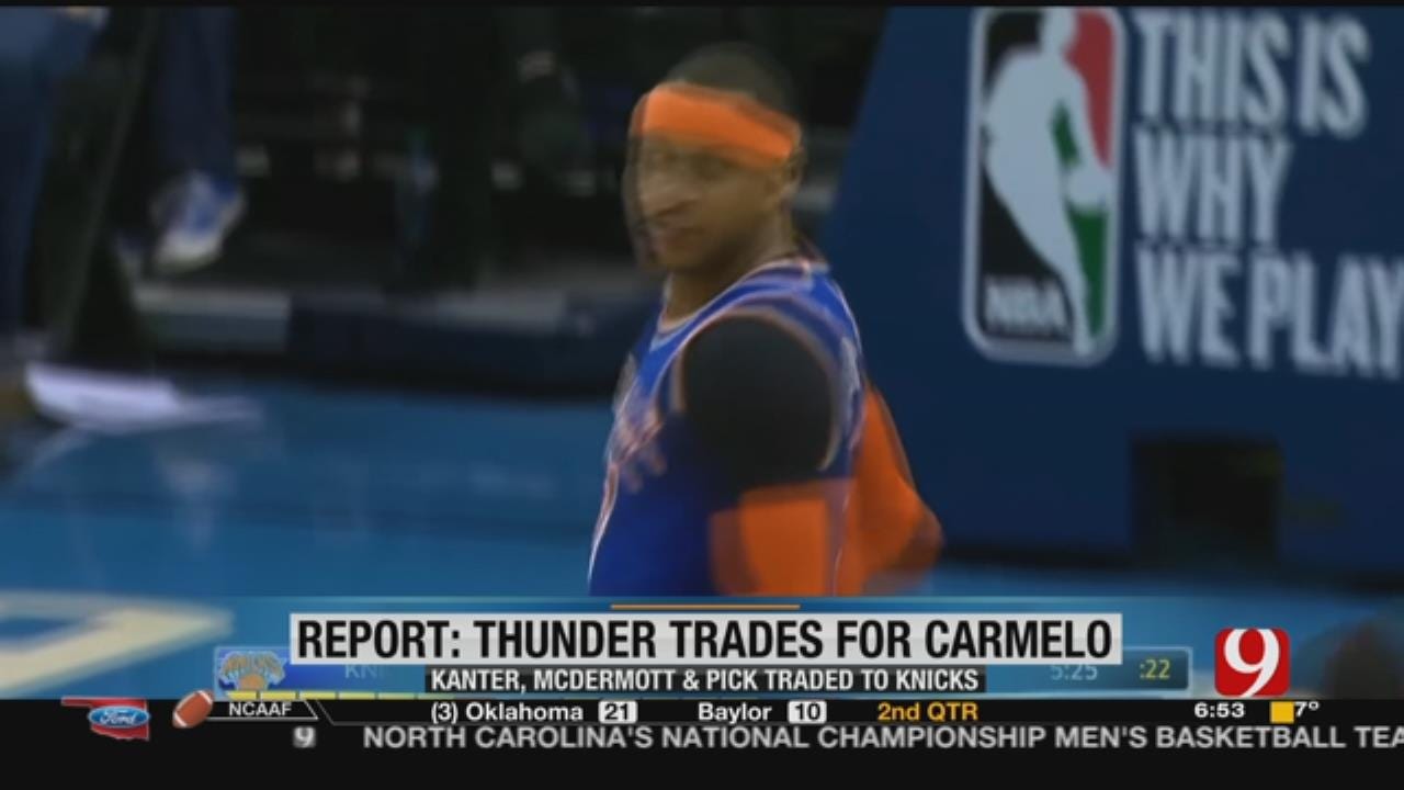 NY Knicks Agree To Send Carmelo Anthony To OKC