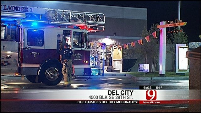 Overnight Fire Shuts Down Del City McDonald's