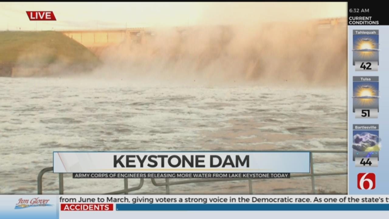 Army Corps Of Engineers Release Record Amount Of Water From Keystone Dam
